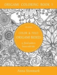bokomslag Color & fold origami boxes - 15 floral-pattern boxes with lids