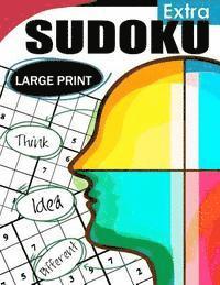 Extra Sudoku Large Print: Easy, Medium to Hard Level Puzzles for Adult Sulution inside 1