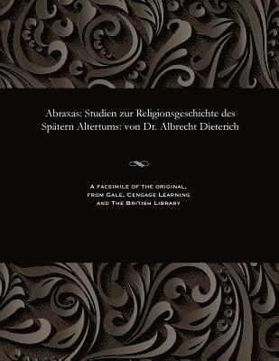 Albrecht Dieterich - Abraxas, Häftad