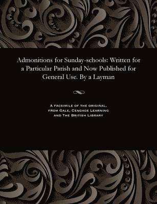 Admonitions for Sunday-Schools