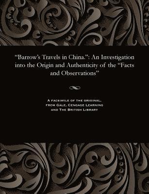 William Jardine Proudfoot - Barrow's Travels in China., Häftad