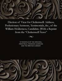 bokomslag Election of Vicar for Clerkenwell