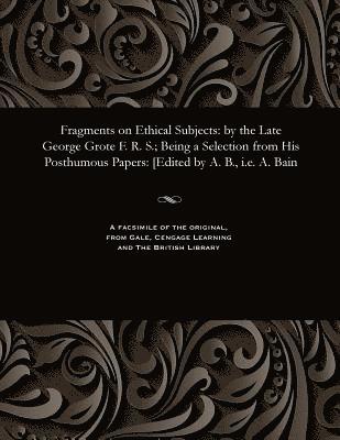 bokomslag Fragments on Ethical Subjects