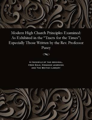 bokomslag Modern High Church Principles Examined