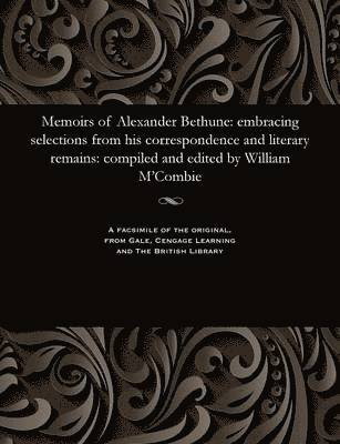 bokomslag Memoirs of Alexander Bethune