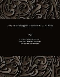 bokomslag Note on the Philippine Islands
