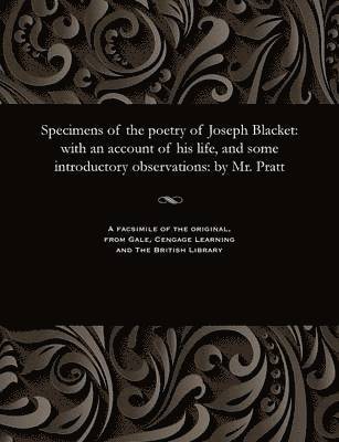 bokomslag Specimens of the Poetry of Joseph Blacket