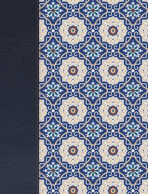 bokomslag RVR 1960 Biblia de apuntes, piel fabricada y mosaico crema y azul