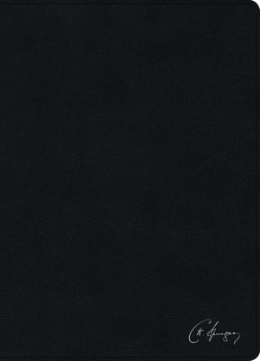 RVR 1960 Biblia de estudio Spurgeon, negro piel genuina con ndice 1