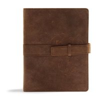 bokomslag CSB Legacy Notetaking Bible, Tan Genuine Leather with Strap