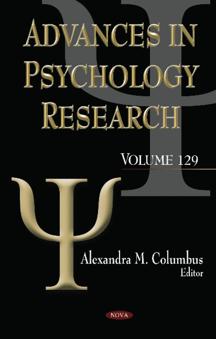 Alexandra M Columbus - Advances in Psychology Research, Inbunden
