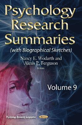 bokomslag Psychology Research Summaries -- Volume 9