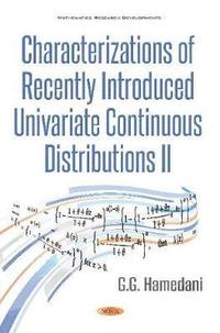 bokomslag Characterizations of Recently Introduced Univariate Continuous Distributions II