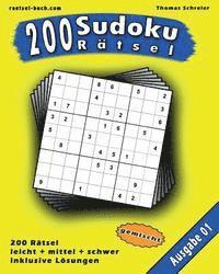 bokomslag 200 gemischte Zahlen-Sudoku 01: 200 gemischte 9x9 Sudoku mit Lösungen, Ausgabe 01