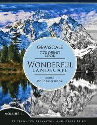 Wonderful Landscape Volume 1: Grayscale coloring books for adults Relaxation (Adult Coloring Books Series, grayscale fantasy coloring books)