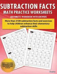 Subtraction Facts Math Practice Worksheet Arithmetic Workbook With Answers: Daily Practice guide for elementary students and other kids 1