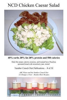 NCD Chicken Caesar Salad: 40% carbs 30% fat 30% protein and 500 calories 1