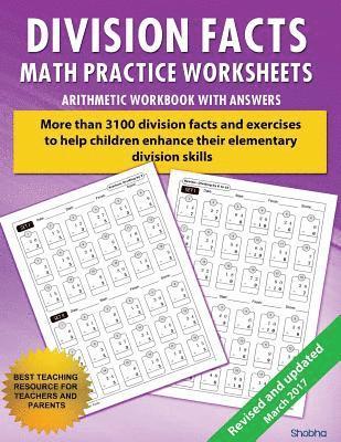 bokomslag Division Facts Math Practice Worksheet Arithmetic Workbook With Answers: Daily Practice guide for elementary students and other kids
