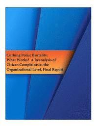 Curbing Police Brutality: What Works? A Reanalysis of Citizen Complaints at the Organizational Level, Final Report 1