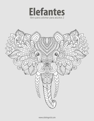 bokomslag Elefantes libro para colorear para adultos 2