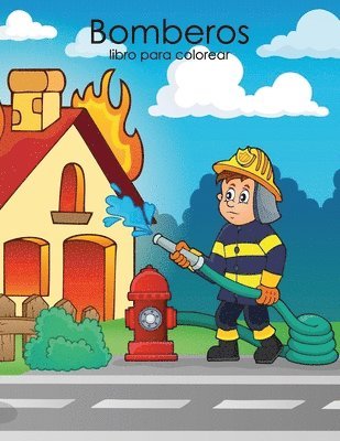 bokomslag Bomberos libro para colorear 1