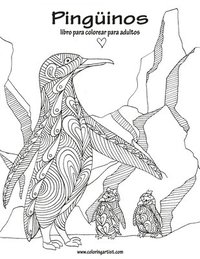 bokomslag Pinguinos libro para colorear para adultos 1