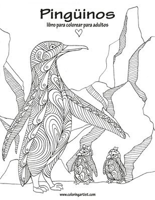 bokomslag Pinguinos libro para colorear para adultos 1