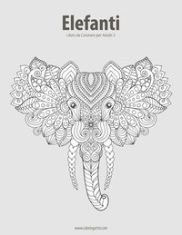 bokomslag Elefanti Libro da Colorare per Adulti 2