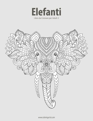 bokomslag Elefanti Libro da Colorare per Adulti 2