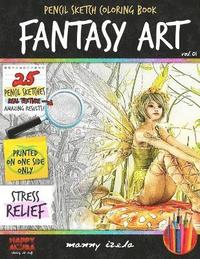 bokomslag Fantasy Art - Pencil Sketch/Grayscale - Adult Coloring Books For Adults