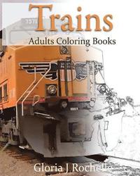 bokomslag Trains Adults Coloring Book: Transportation Coloring Book