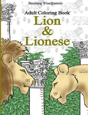 Adult Coloring Book, Lion & Lionese: Adult Coloring Book 1