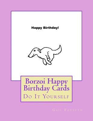 bokomslag Borzoi Happy Birthday Cards: Do It Yourself