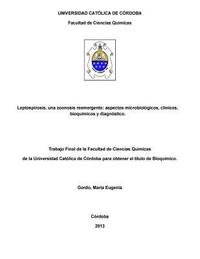 bokomslag Leptospirosis, una zoonosis reemergente: aspectos microbiológicos, clínicos, bioquímicos y diagnóstico