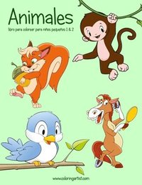 bokomslag Animales libro para colorear para niños pequeños 1 & 2