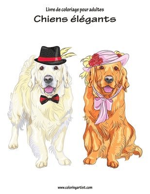 bokomslag Livre de coloriage pour adultes Chiens elegants 1