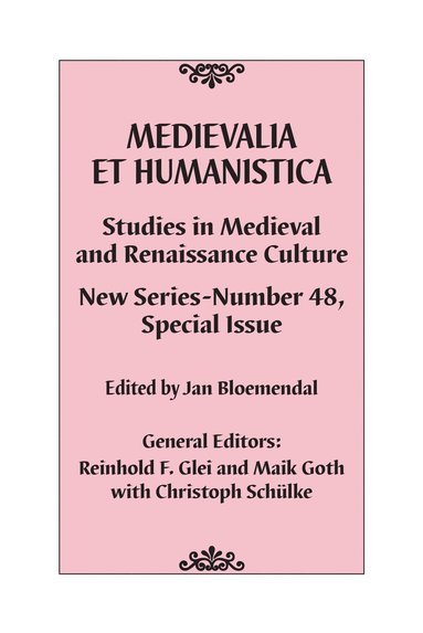 bokomslag Medievalia et Humanistica, No. 48