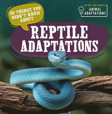 Sloane Hughes - 20 Things You Didn't Know about Reptile Adaptations, Inbunden. Tillgänglighet: Lägg i varukorg