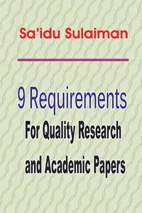 bokomslag 9 Requirements for Quality Research and Academic Papers