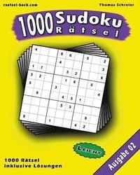 bokomslag 1000 leichte Sudoku Rätsel, Ausgabe 02: 1000 leichte 9x9 Sudoku mit Lösungen, Ausgabe 02