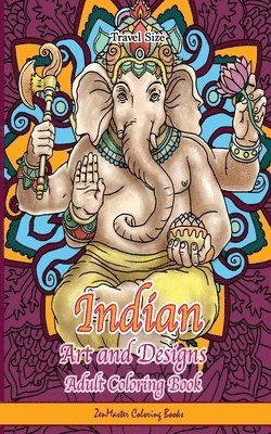 Indian Art and Designs Adult Coloring Book Travel Size 1