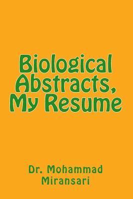 Biological Abstracts, My Resume 1