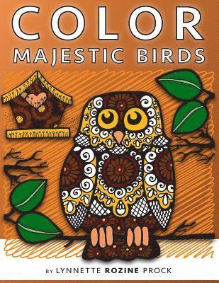 Color Majestic Birds: All-Age Coloring Book in Celebration of Owls, Eagles, Hawks and Birdhouses 1