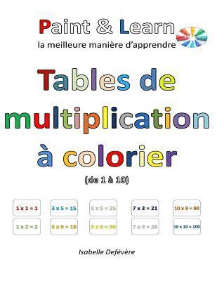 Tables de multiplication à colorier (de 1 à 10) 1