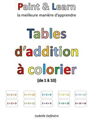 Tables d'addition à colorier (de 1 à 10) 1