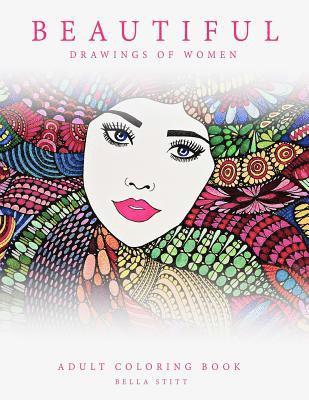 Adult Coloring Book Beautiful Drawings of Women 1