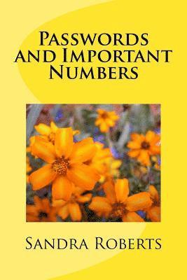 bokomslag Passwords and Important Numbers