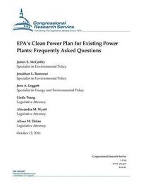bokomslag EPA's Clean Power Plan for Existing Power Plants: Frequently Asked Questions: R44341