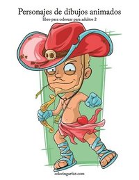 bokomslag Personajes de dibujos animados libro para colorear para adultos 2