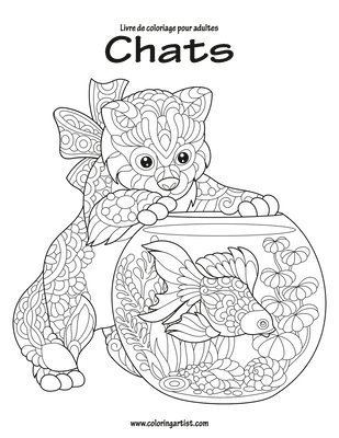 bokomslag Livre de coloriage pour adultes Chats 1 & 2